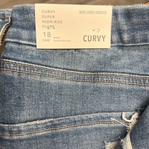 American eagle curvy super high rise flare jeans